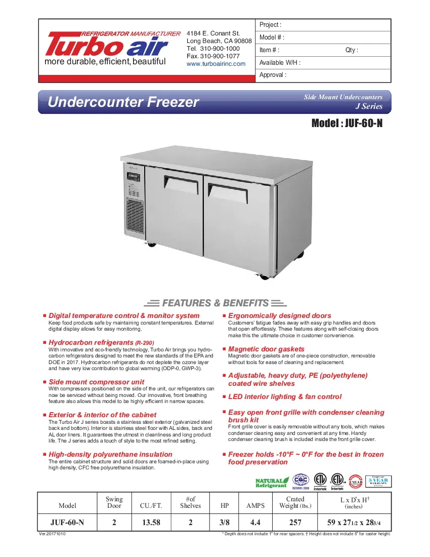 turbo-air-juf-60-n-freezer-undercounter-reach-in-115v-59-w-stainless-steel-260726ug0snx.pdf