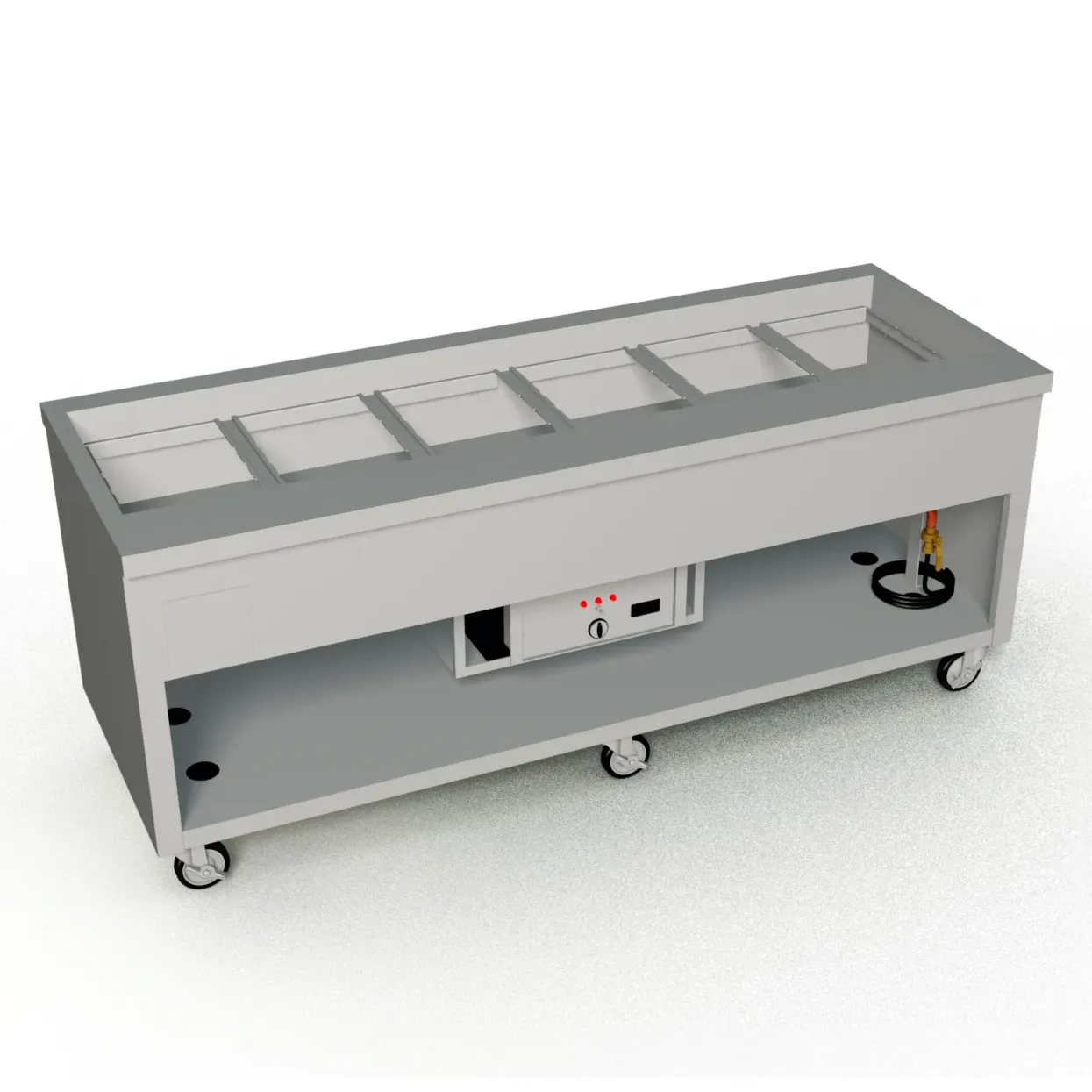 Duke Manufacturing THC-88PG, Serving Counter, Hot & Cold, 208V, 88" W, Swivel