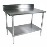 BK Resources , CVTR5-6030, Work Table,  54" - 62", Stainless Steel Top