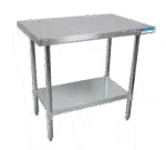 BK Resources VTT-1860, Work Table,  54" - 62", Stainless Steel Top