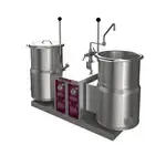 Crown Steam EC-6TW-2_15KW_208V_1PH, Twin Electric Counter Tilt Kettle