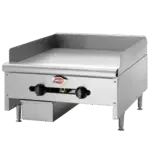 Wells , 5G-HDG2430G_LP, Griddle, Gas, Countertop
