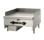 Wells HDG-6030G, Griddle, Gas, Countertop